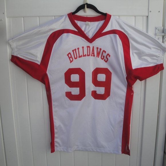 Bulldawgs Jersy Red and White Bulldawgs Jersey L-XL - Picture 1 of 5